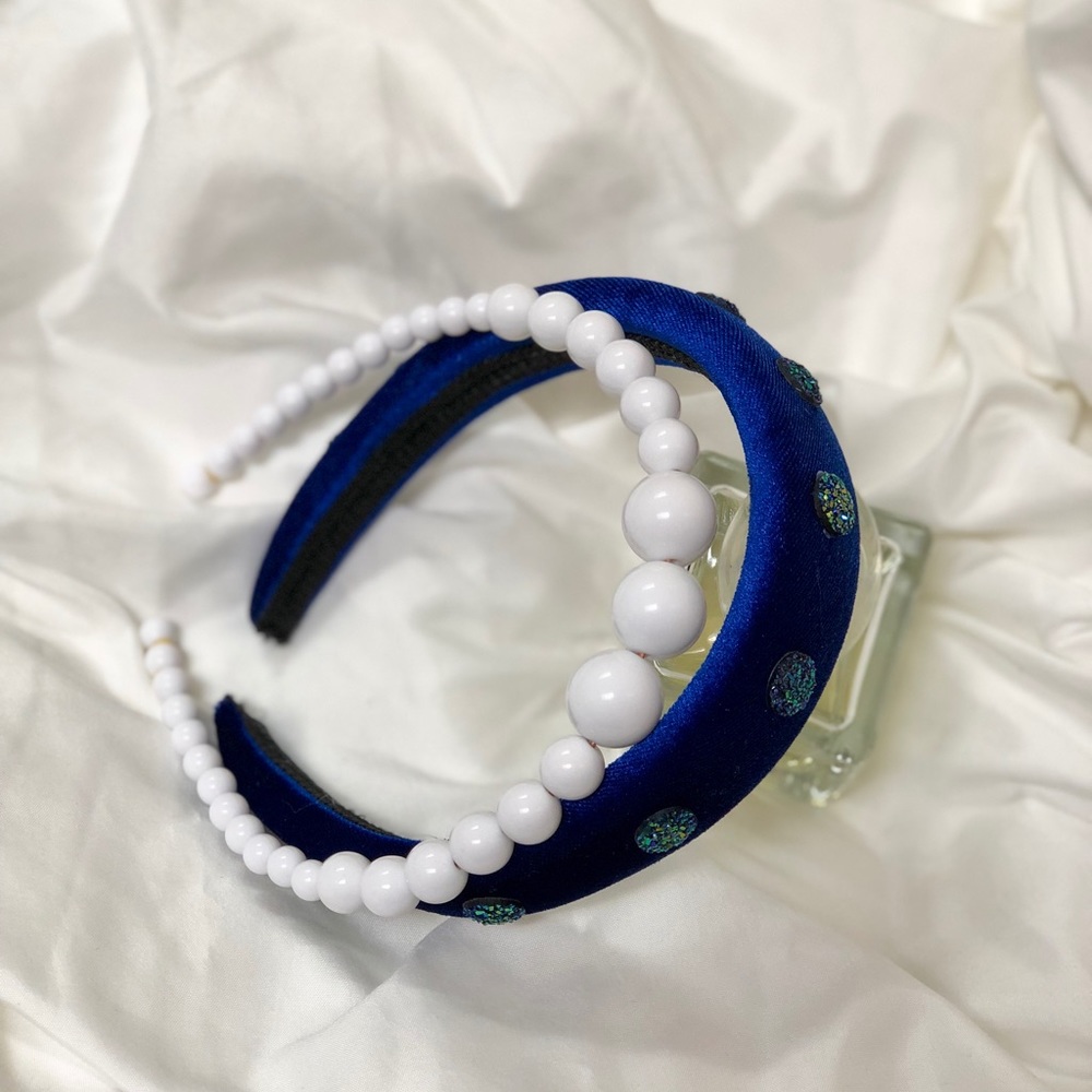 NEW Velvet Headband Rhinestone - Picture 2 of 7